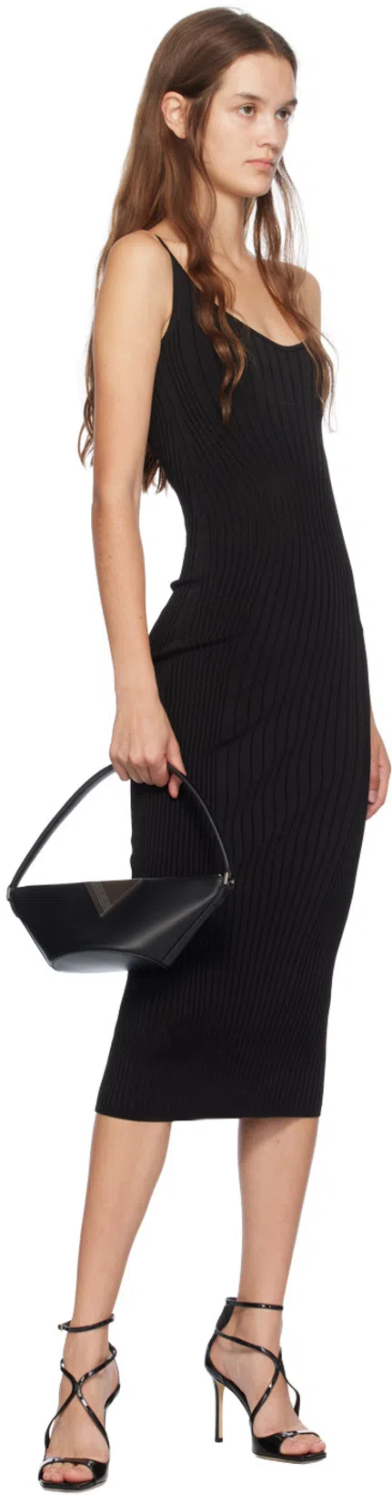 JIMMY CHOO Azia Strappy Square Toe Sandals In Black