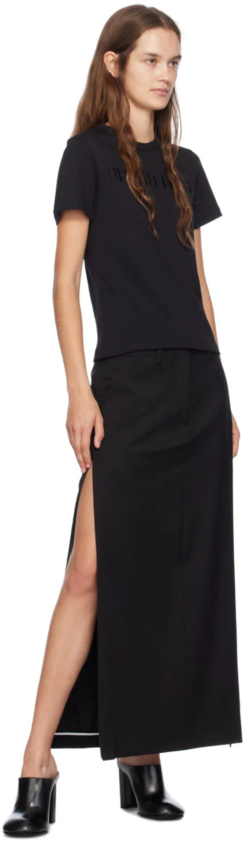 HELMUT LANG Jersey Logo Tee In Black