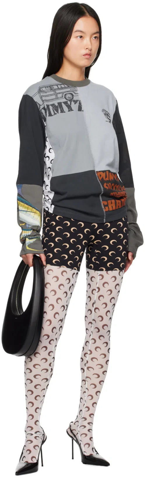 PARIS TEXAS 105mm Lidia Patent Leather Slingbacks In Black