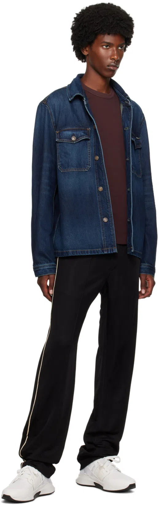 TOM FORD Cotton Blend Crew Neck T-shirt In Purple