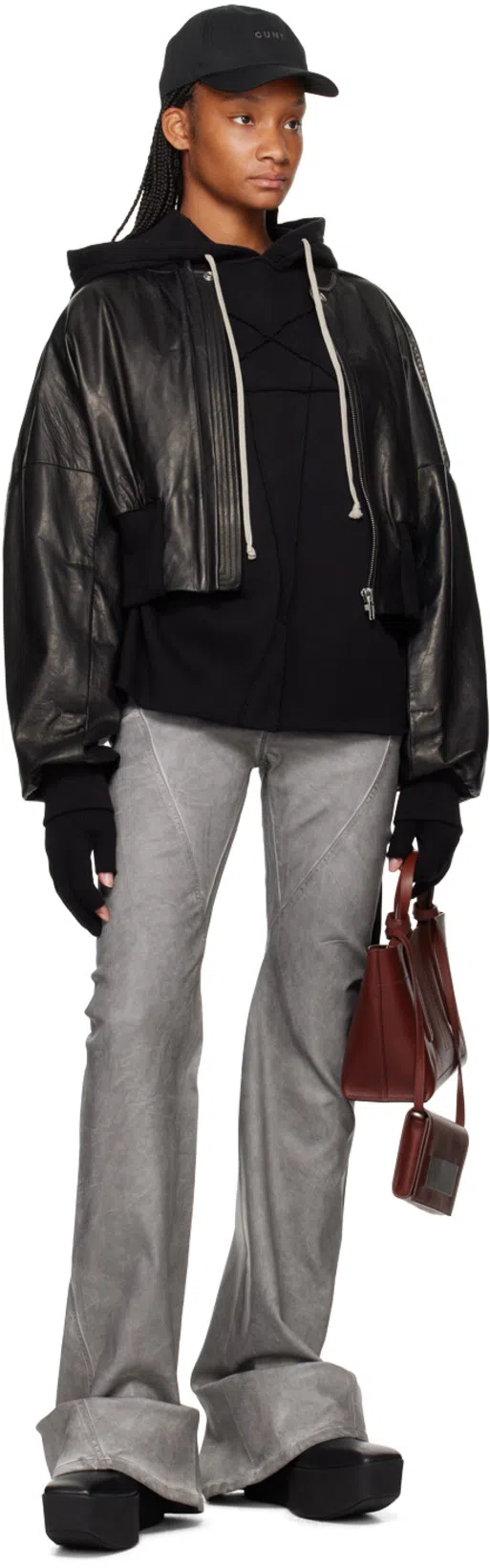 RICK OWENS DRKSHDW Off-white Bias Bootcut Jeans In 08 Pearl