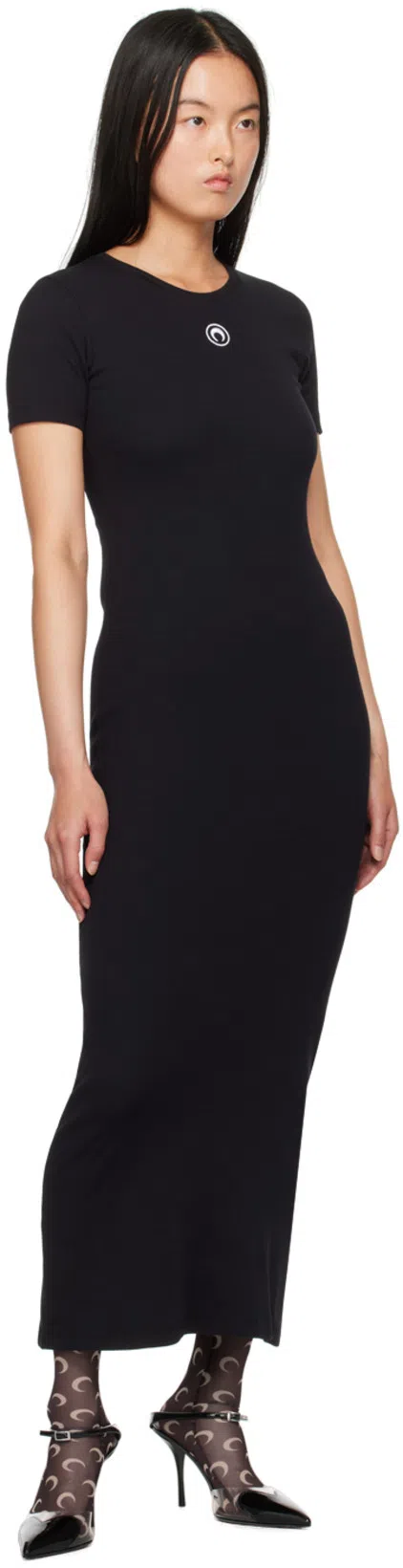 MARINE SERRE Brown Moon Print Mesh Tights