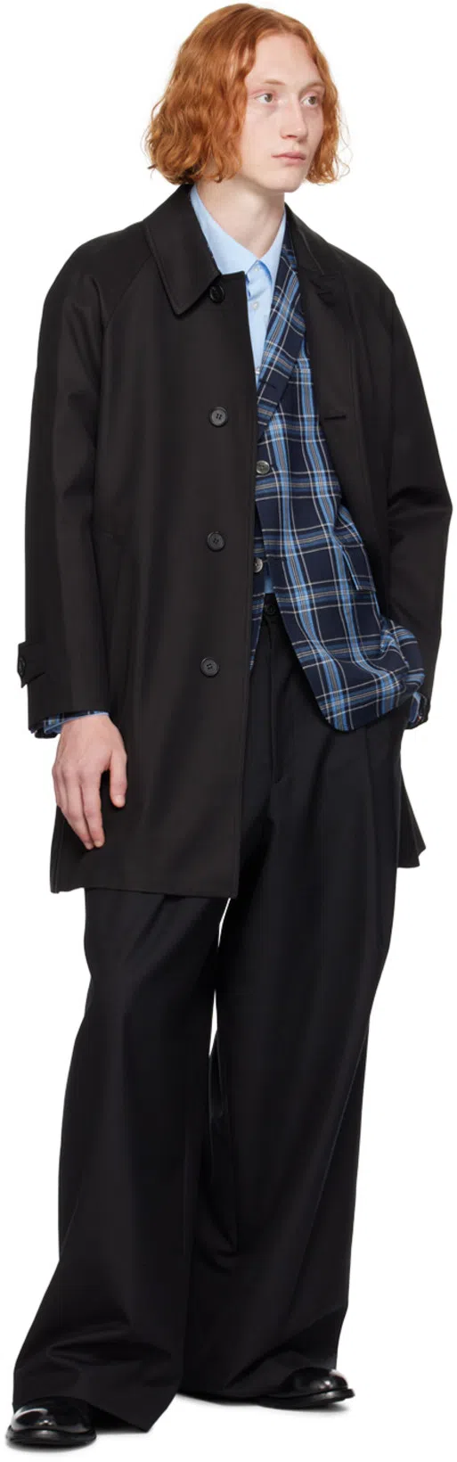 DRIES VAN NOTEN Wide-leg Tailored Trousers In 900 Black