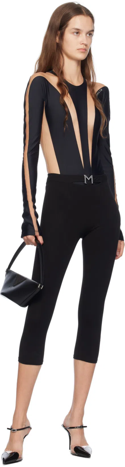 ATTICO Piccola Leather Shoulder Bag In Black