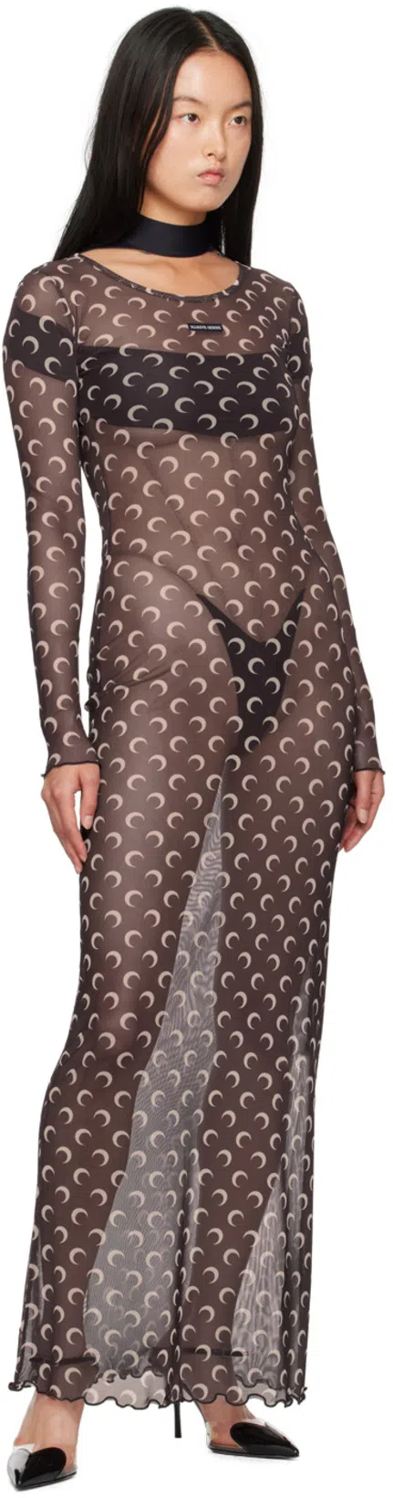 ALAÏA Le Coeur Black Patent Leather High Slingback In Animal Print