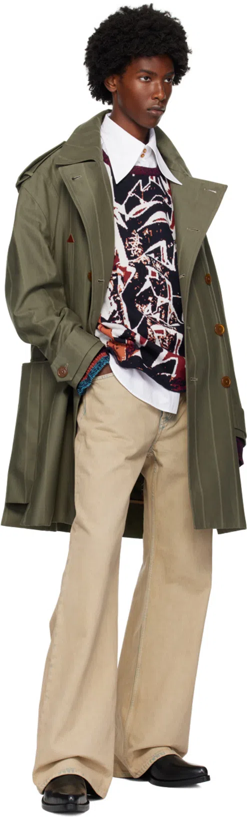 VIVIENNE WESTWOOD Graffiti Pattern Knit Jumper In Bunt