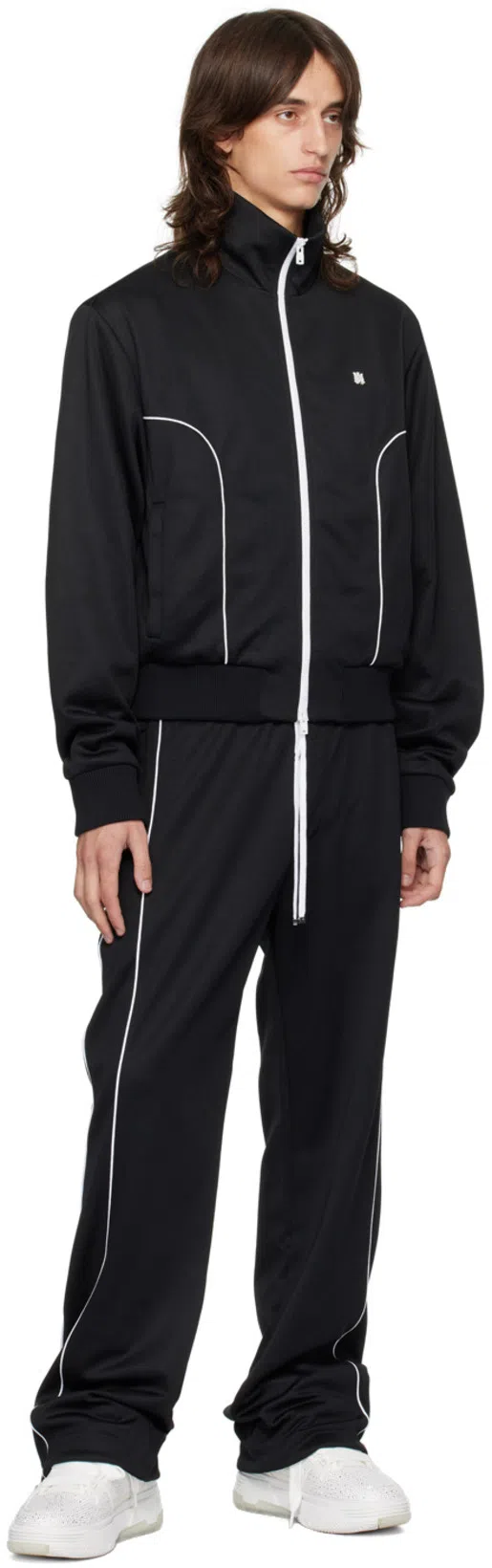 AMIRI Mens White Ma-1 Leather And Mesh Low-top Trainers