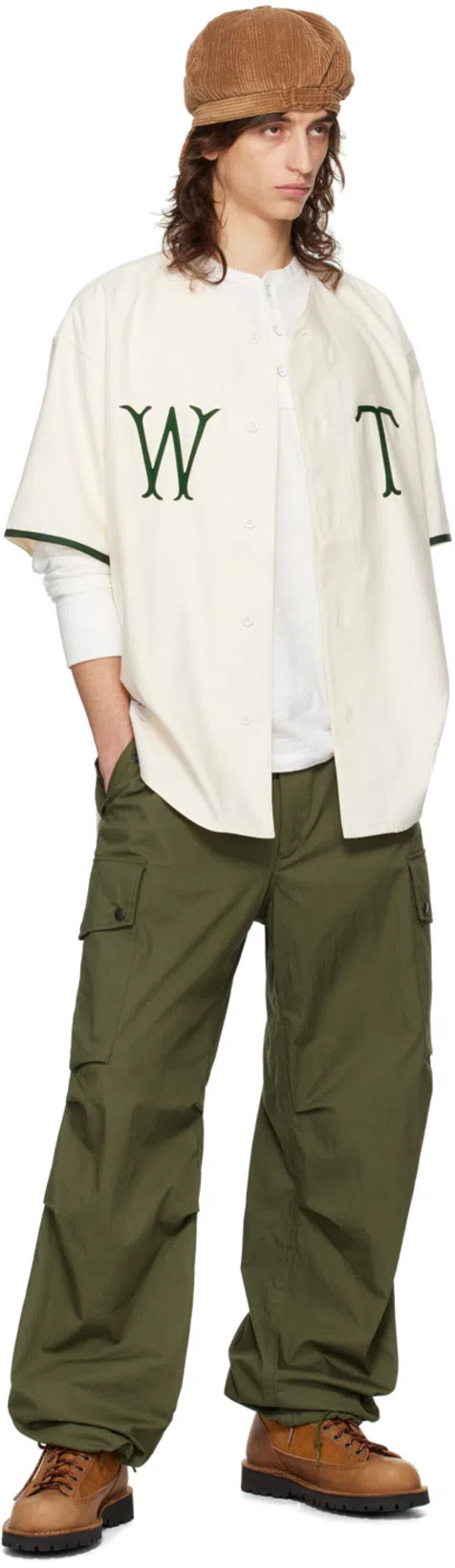 RAG & BONE Cotton Blend Waffle Knit Henley In White