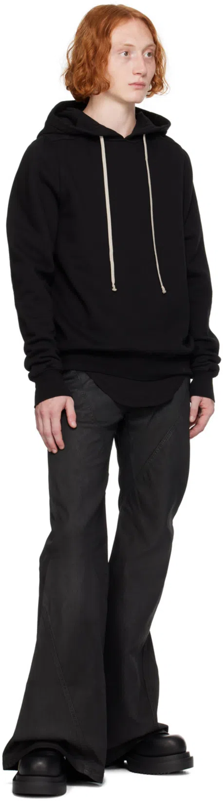 RICK OWENS DRKSHDW Asymmetrical Hem Long Sleeve Hoodie In Animal Print