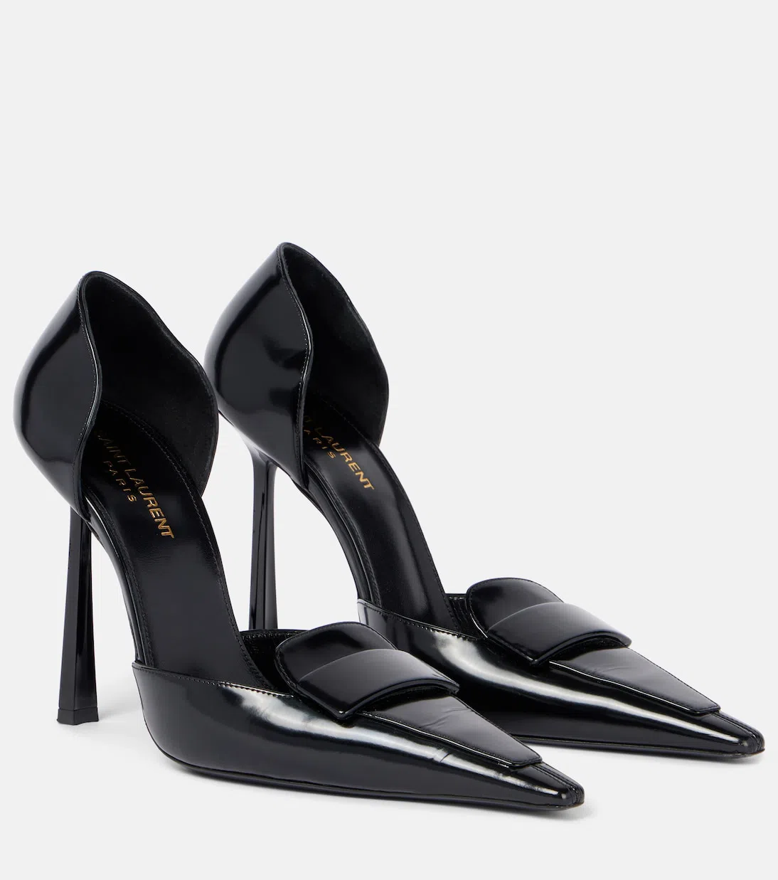 SAINT LAURENT Leather D'orsay Loafer Pumps In Noir