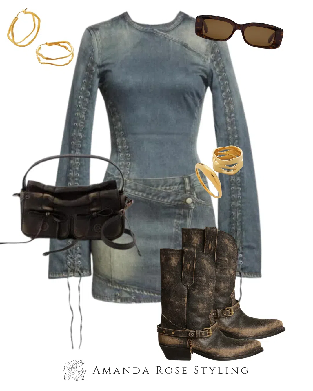 ACNE STUDIOS Blue Print Minidress