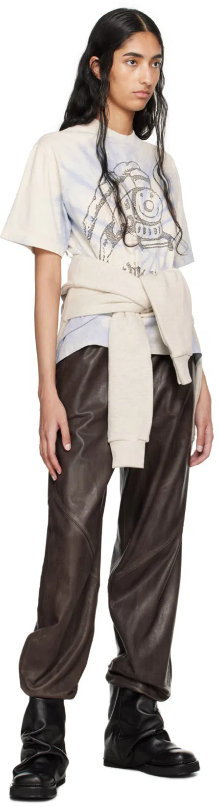 ATTICO Combat Mini Robin Black Leather Boot