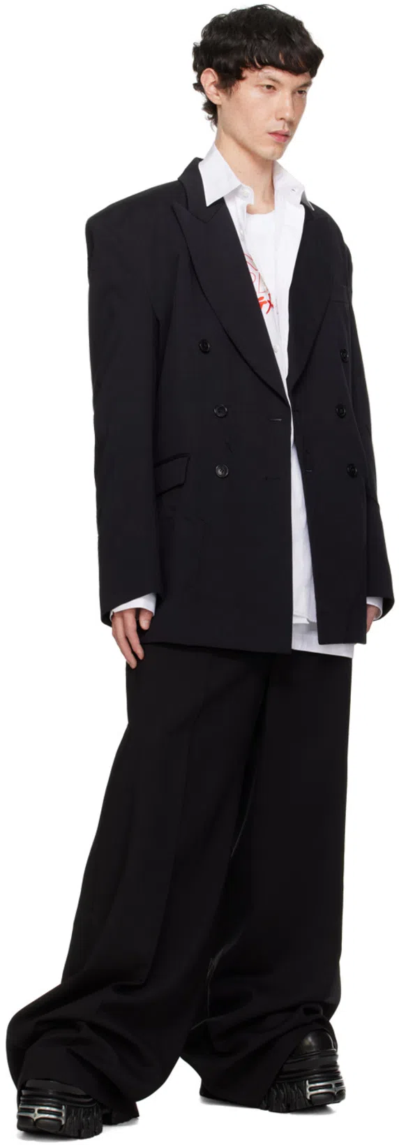 VETEMENTS Black Peaked Lapel Blazer