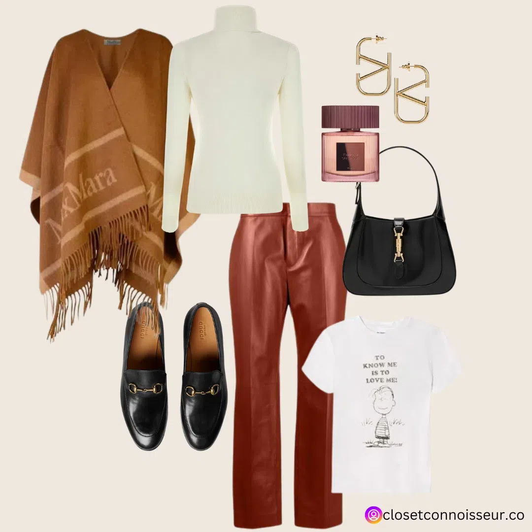 GUCCI Women Black Calf Leather Moc Stitching Signature Horsebit Detail Almond Toe Slip-on Style Bran