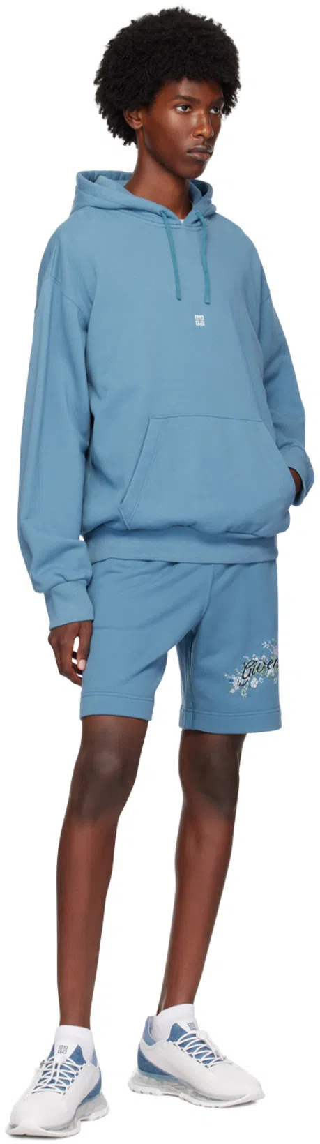 GIVENCHY Spectre Sneakers In Synthetic Leather And Denim In Blue