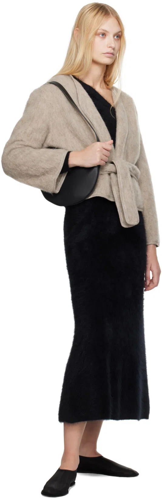 THE ROW Stella Shearling-lined Leather Ballet Flats In Brown