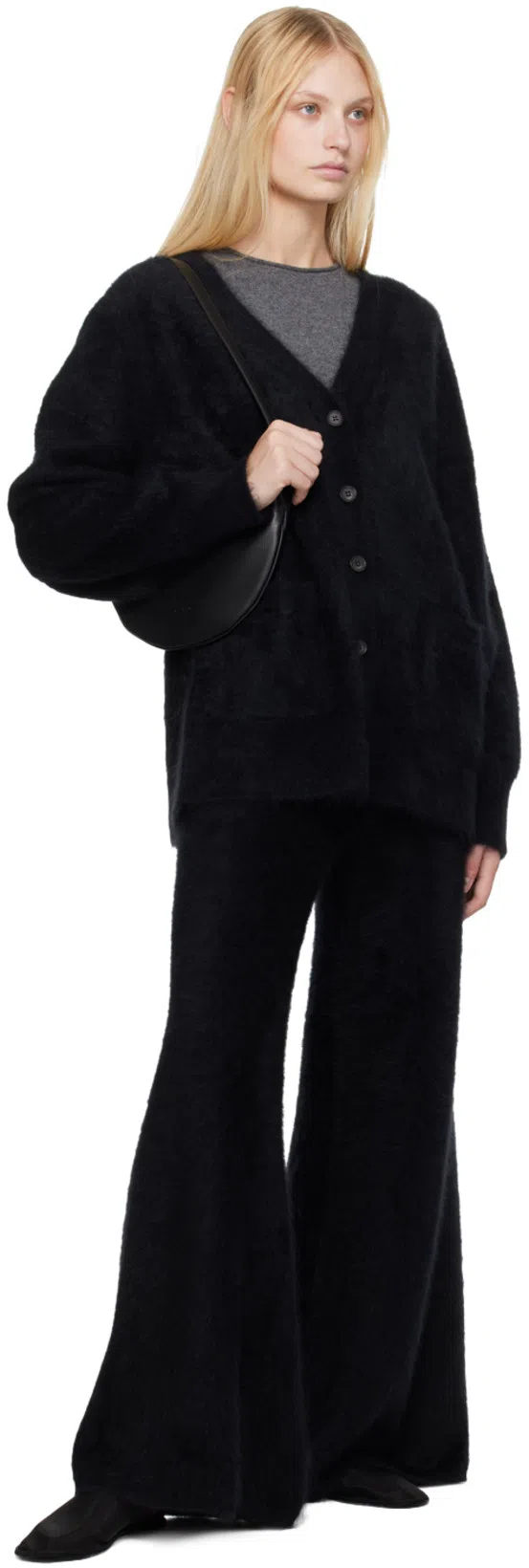 THE ROW Stella Shearling-lined Leather Ballet Flats In Brown