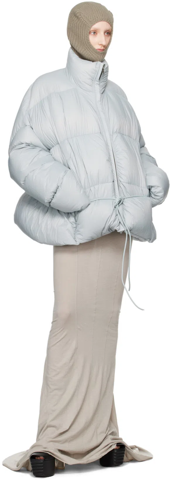 RICK OWENS 135mm Platform Boots In Grau