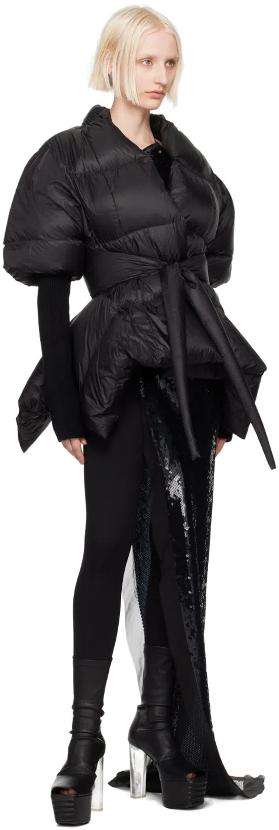 RICK OWENS 135mm Platform Boots In Grau