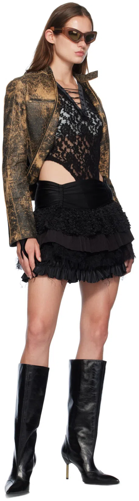 ACNE STUDIOS Leather Biker Jacket In Black