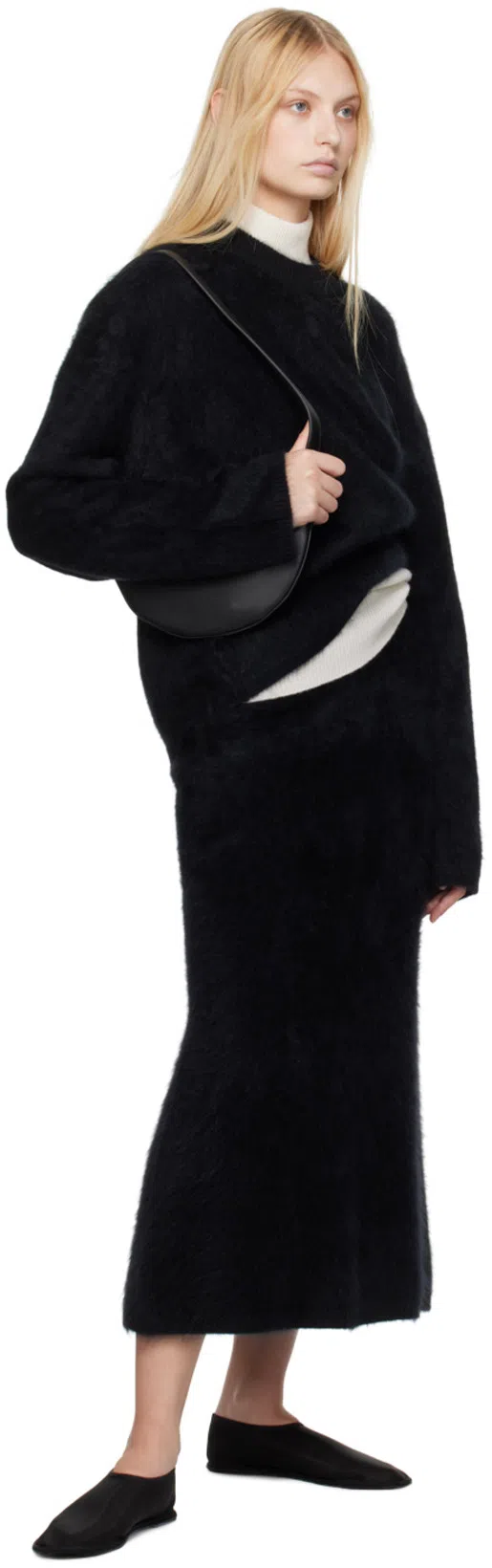 THE ROW Stella Shearling-lined Leather Ballet Flats In Brown