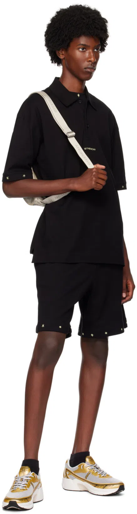 GIVENCHY Nfnty-52 Sneakers In Synthetic Leather And Mesh In Gold