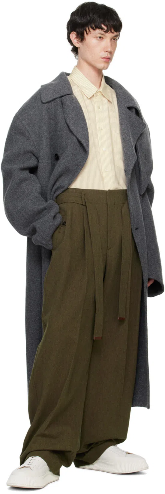 JIL SANDER White Low-top Platform Sneakers In 102 Neve