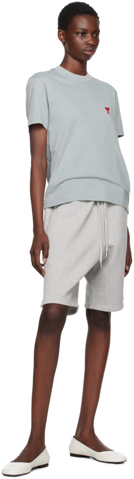 AMI ALEXANDRE MATTIUSSI Ami Paris Men Cotton T-shirt With Iconic Embroidery In White