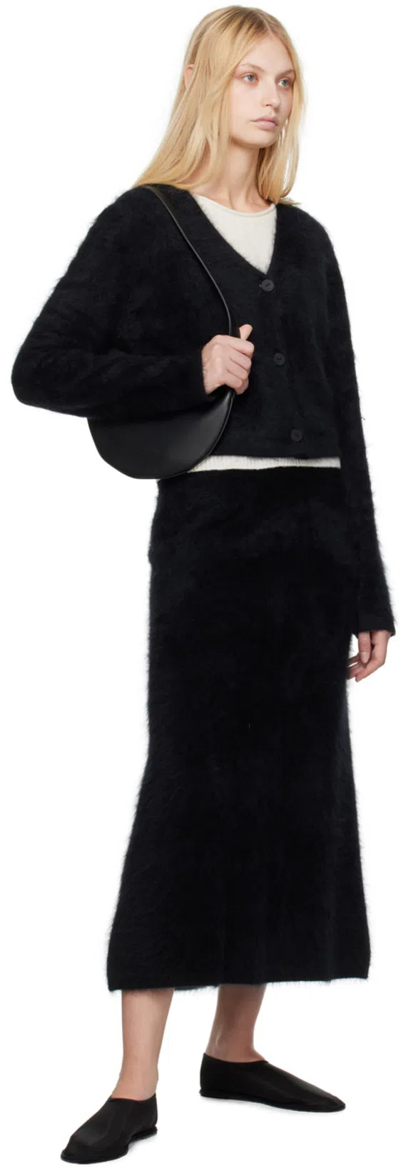 THE ROW Stella Shearling-lined Leather Ballet Flats In Brown