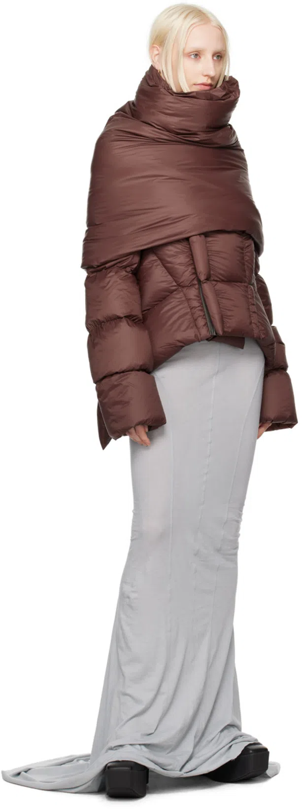 RICK OWENS Porterville Sliver Platform Beatle Ankle Short Boots In 09 Black