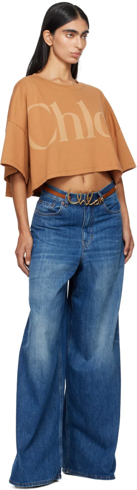 CHLOÉ Jeannette Wedge Clogs In Brown