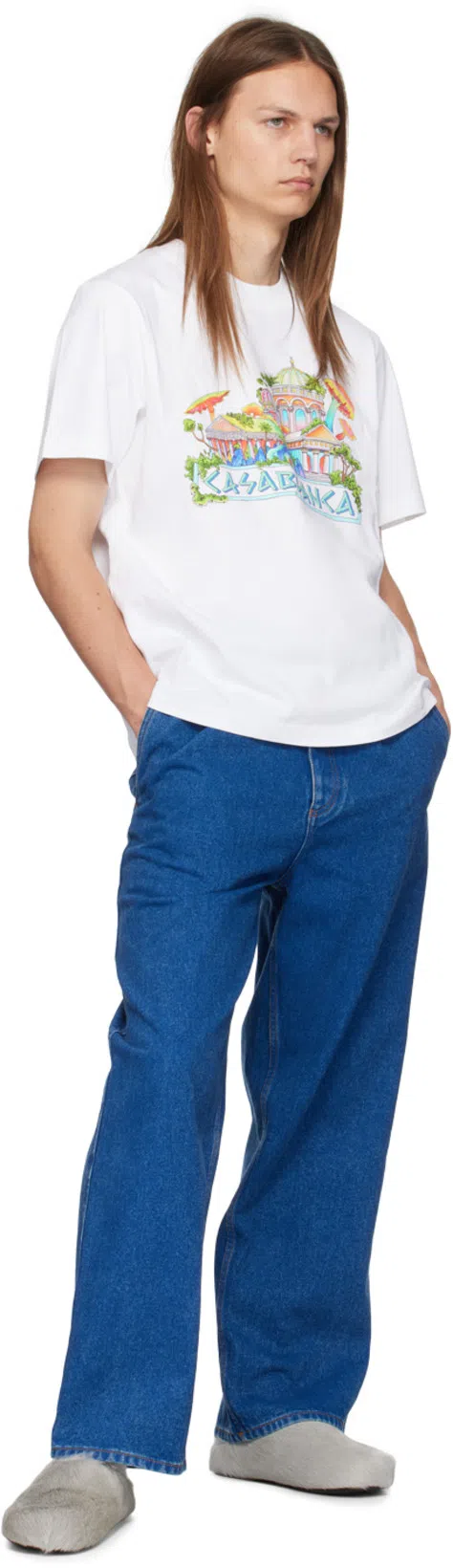 CASABLANCA Casa Beach Wave T-shirt White