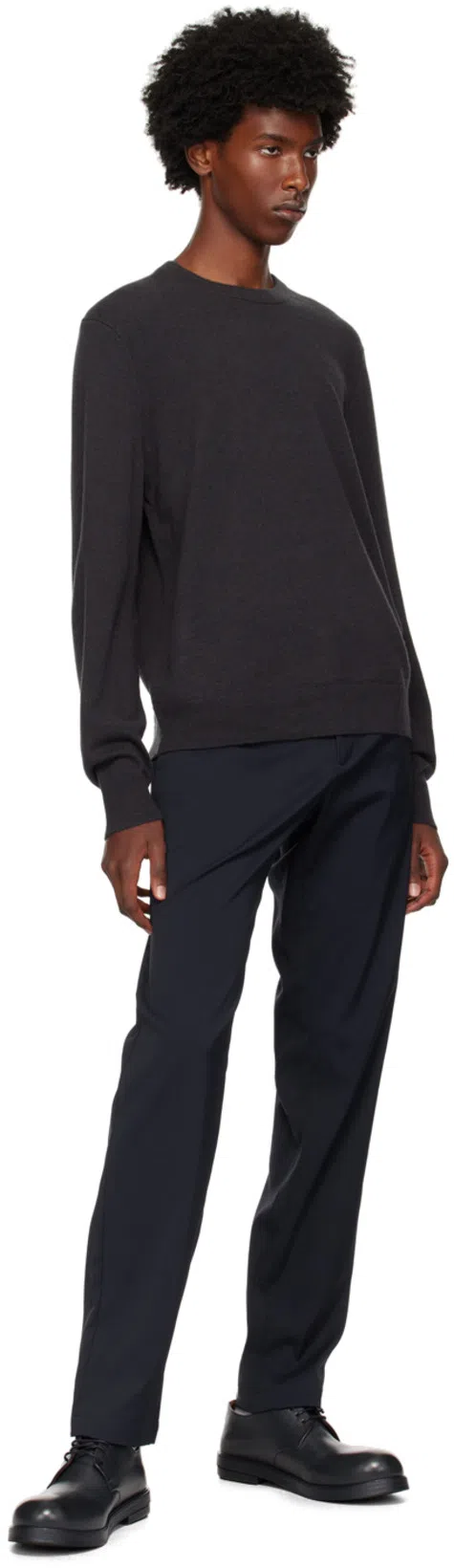 THEORY Hilles Cashmere Knit Crewneck Sweater In Navy