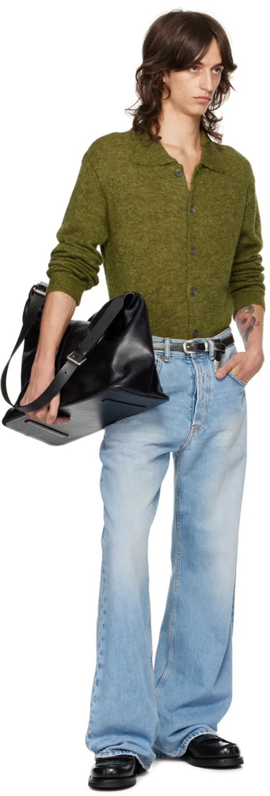 OUR LEGACY Black 2 Cm Belt In Black Leather