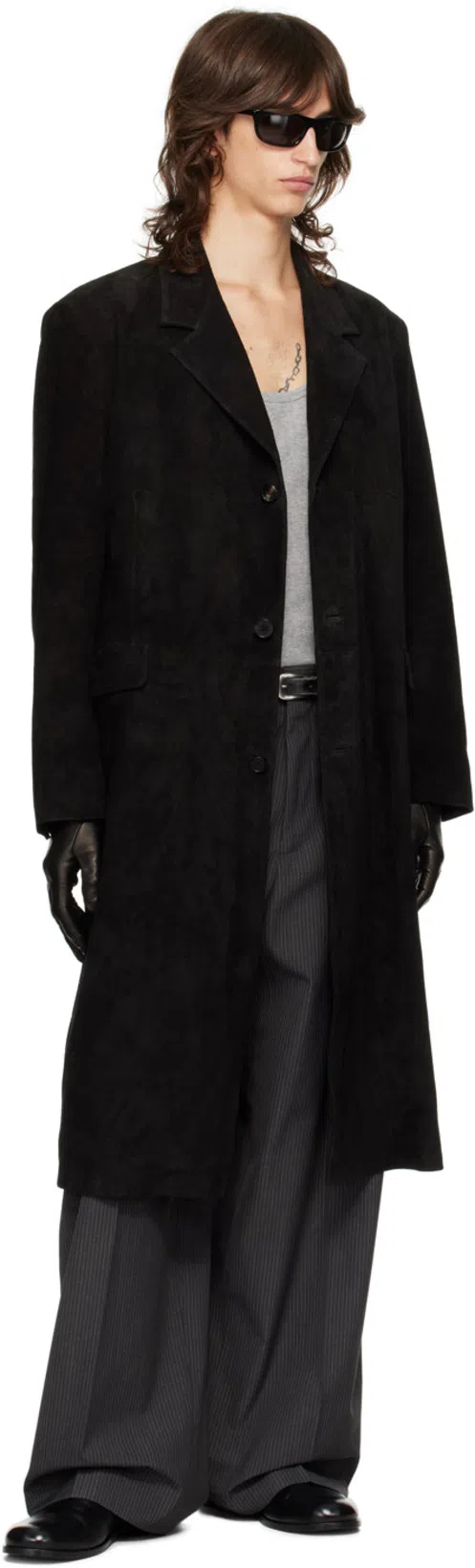 OUR LEGACY Black 2 Cm Belt In Black Leather