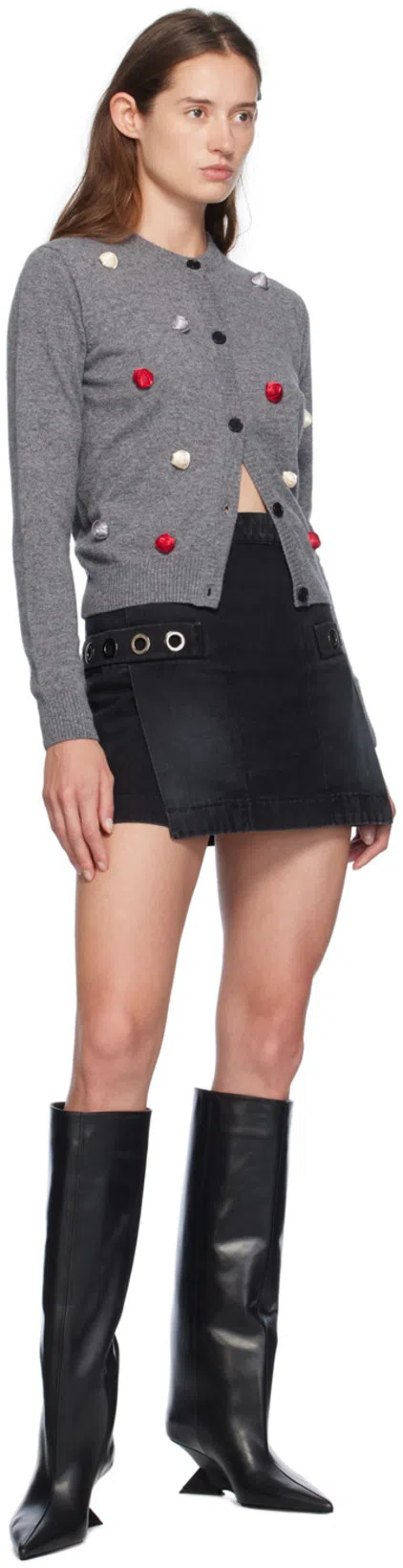 ATTICO Cheope Leather Knee Boots In Black