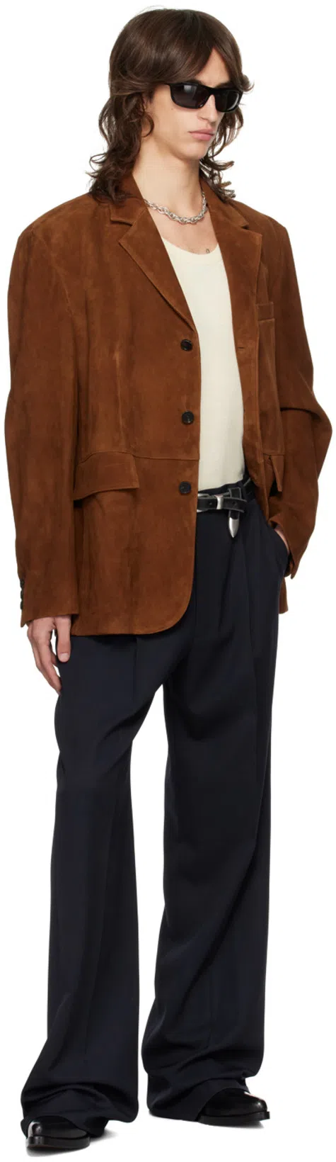 OUR LEGACY Black 2 Cm Belt In Black Leather