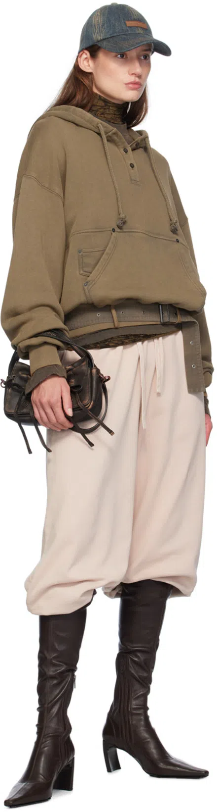 ACNE STUDIOS Brown Multipocket Micro Bag In Dark Brown/beige