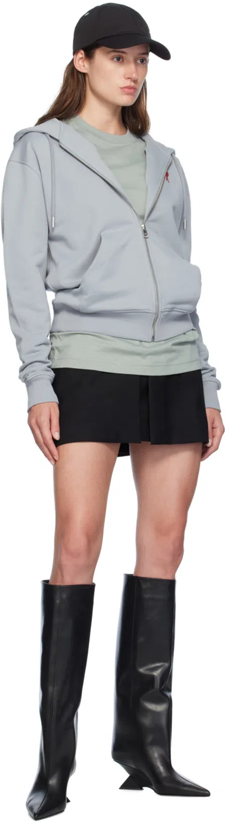 ATTICO Cheope Leather Knee Boots In Black