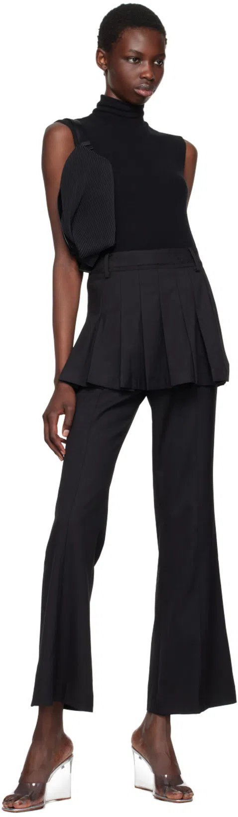 AMINA MUADDI Transparent Lupita Glass Wedge Heeled Sandals