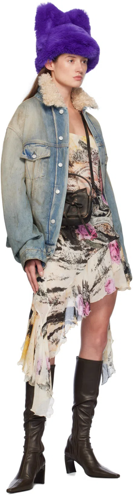 ACNE STUDIOS Yellow Viscose Casual Dress In Multi