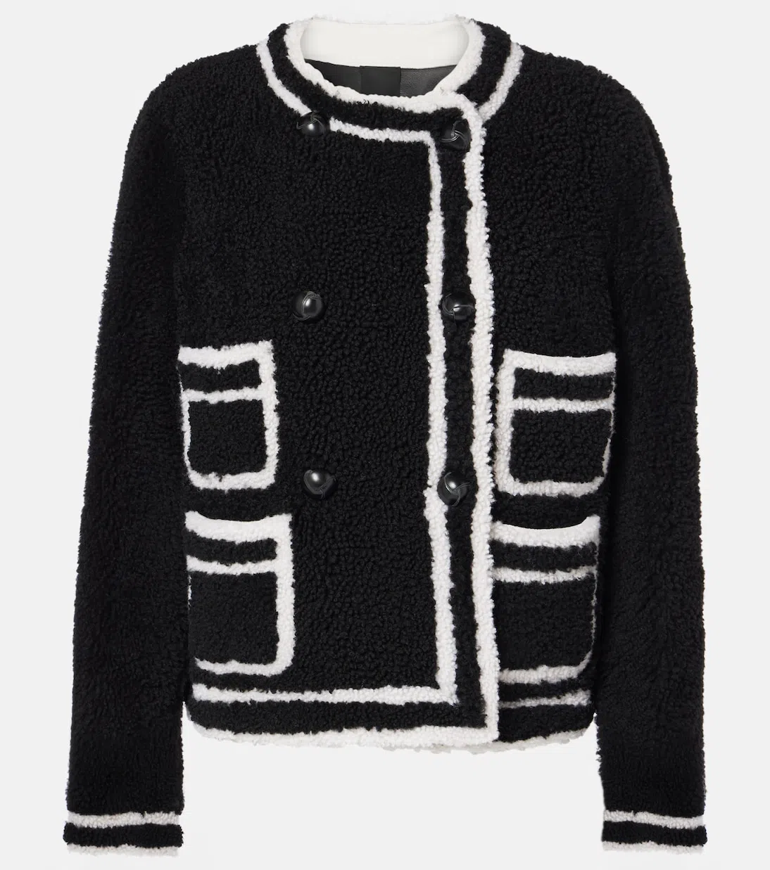 BLANCHA Shearling Jacket In Black