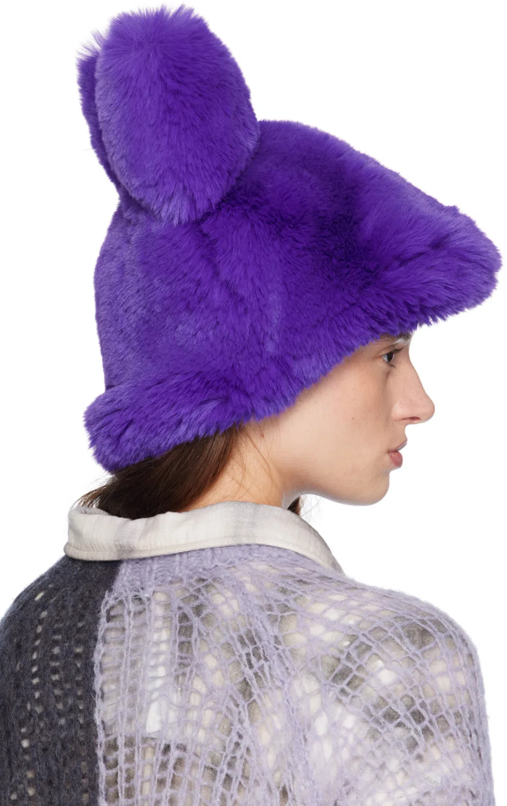 ACNE STUDIOS Wide-knit Mesh Shirt In Multicolor