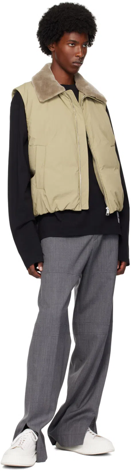 JIL SANDER White Low-top Platform Sneakers In 102 Neve