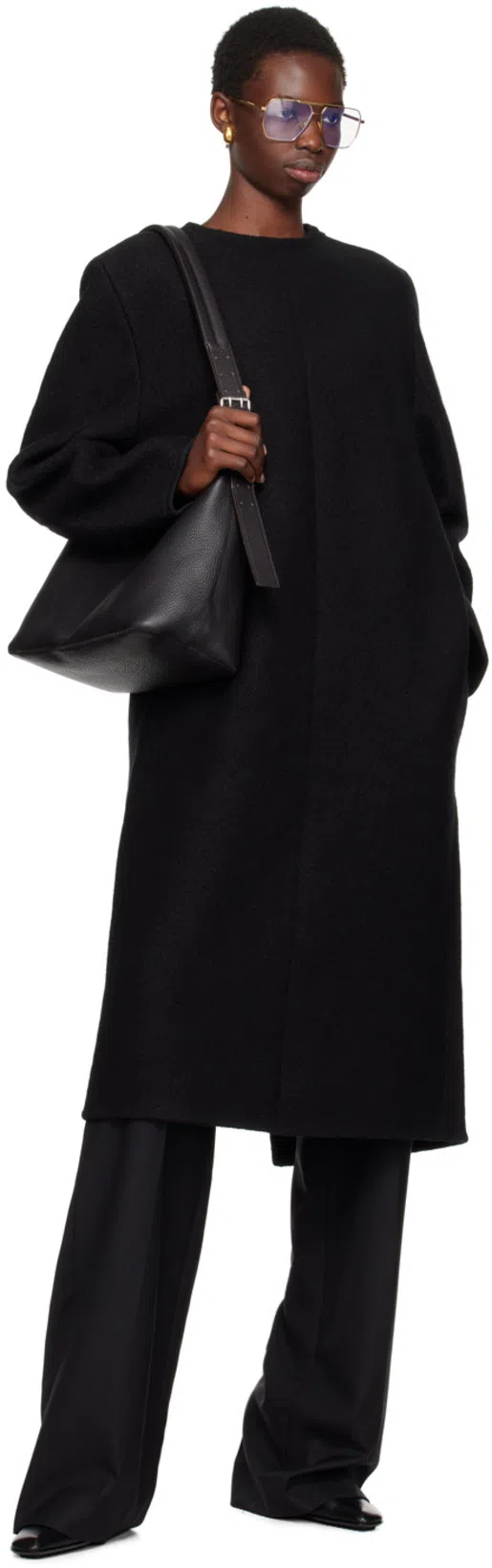 RIER Black Walker Midi Dress