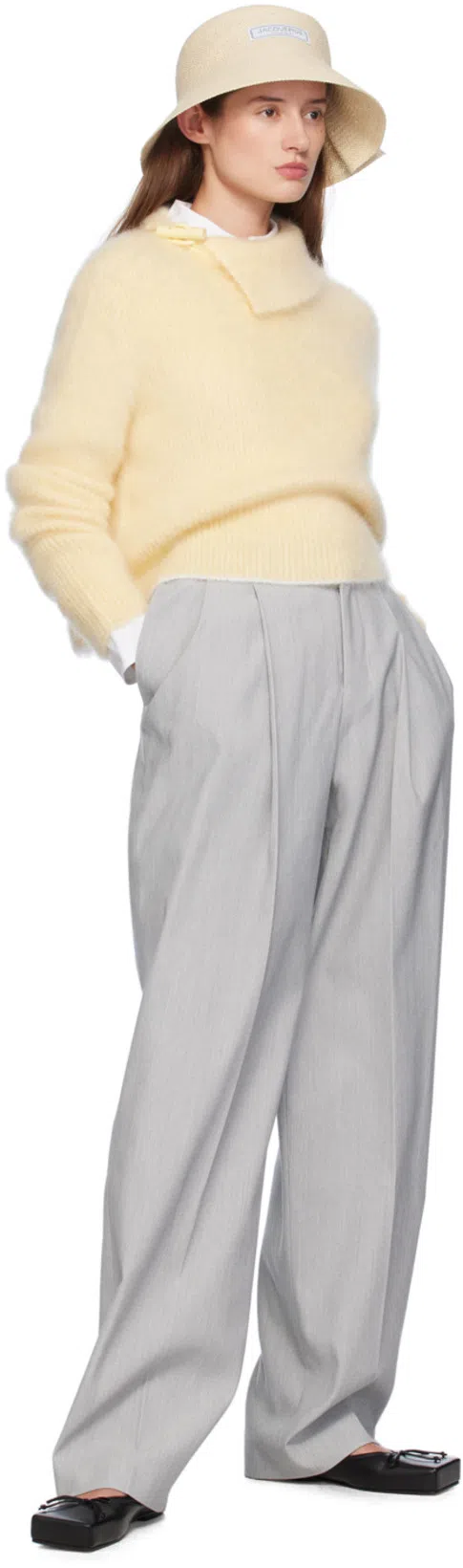 JACQUEMUS Ballerina Mules - Leather - Black