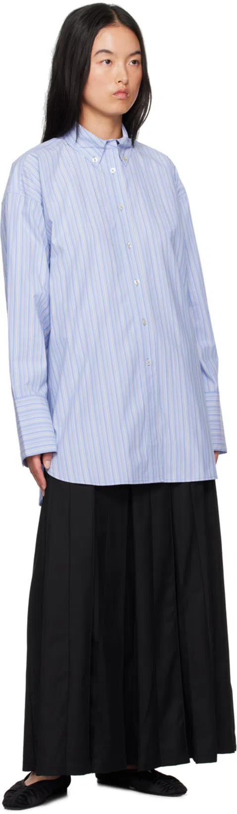 TOTÊME Womens Black The Gathered Square-toe Satin Flats