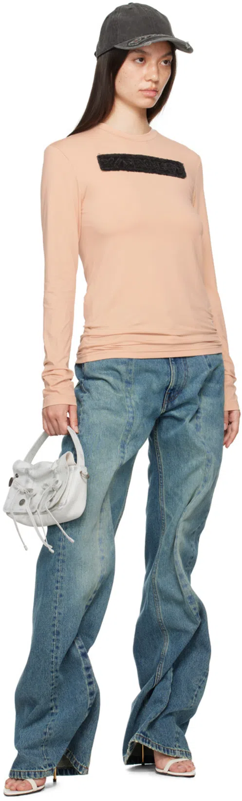 TOM FORD Silver Nappa Padlock Pointy Naked Heeled Sandals