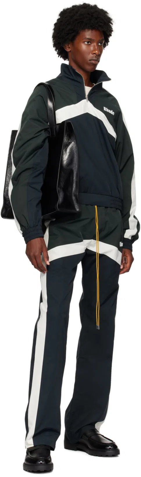 RHUDE High Collar Cuffs Hem In Green