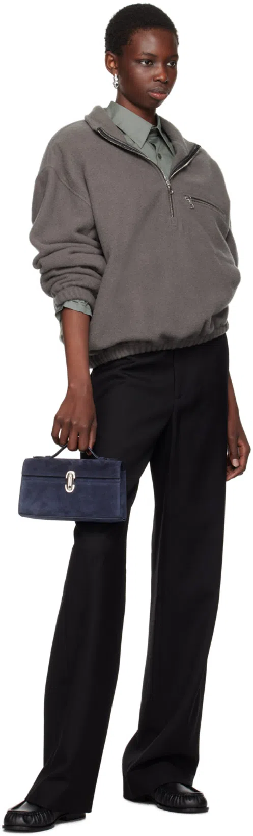 RIER Green Popeline Shirt In Verdrigris